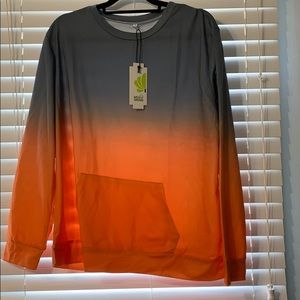 Orange Ombré kangaroo – pocket sweater